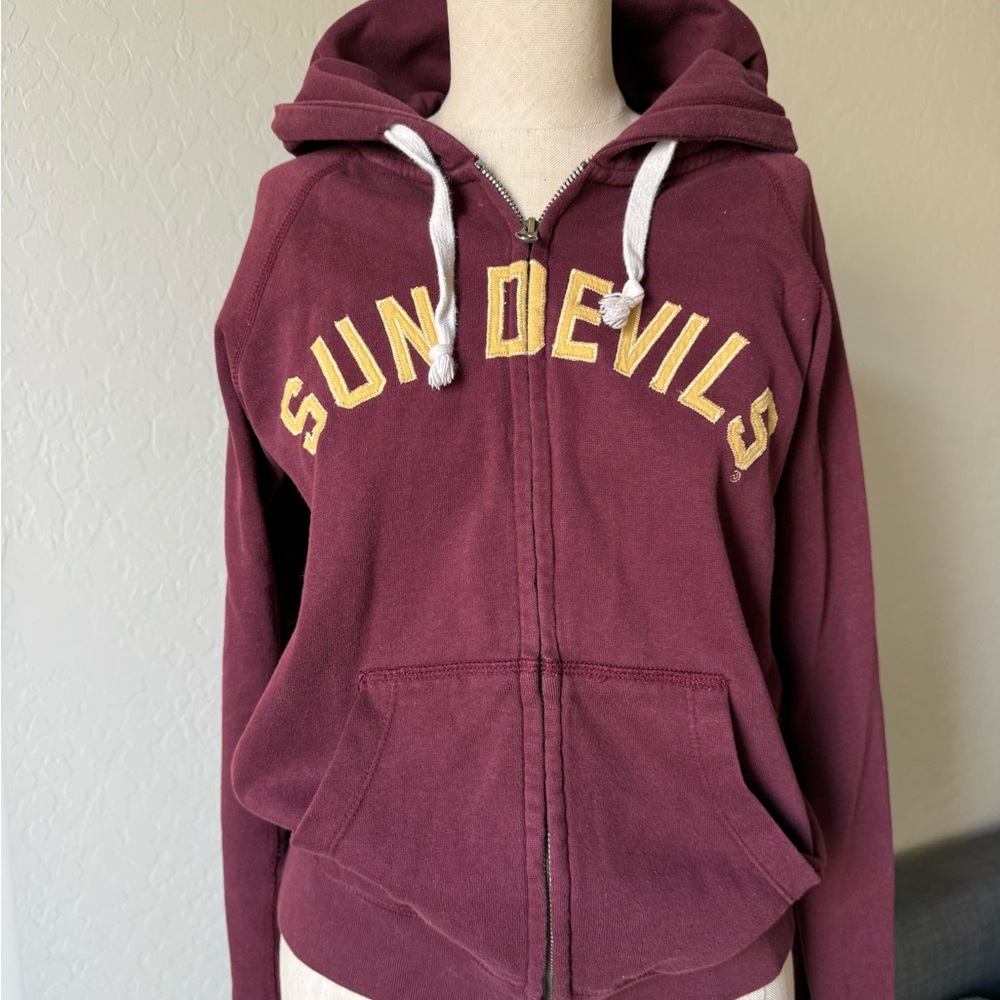 Vintage ASU Sun Devils Zip Up Sweatshirt Hoodie Medium M